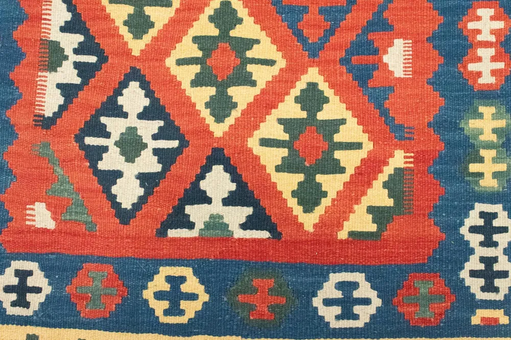 Kelimteppe - Orientalsk - 158 x 105 cm - oransje