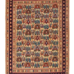 Kelimteppe - Orientalsk - 158 x 108 cm - lysebrun