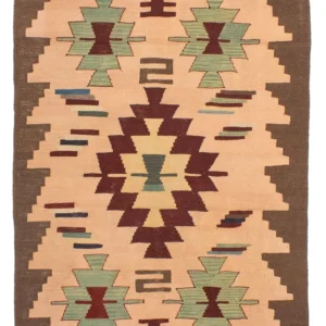 Kelimteppe - Orientalsk - 158 x 120 cm - lysebrun