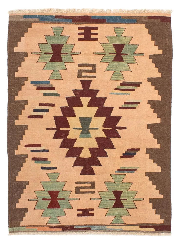 Kelimteppe - Orientalsk - 158 x 120 cm - lysebrun