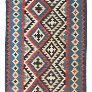 Kelimteppe - Orientalsk - 160 x 103 cm - blå