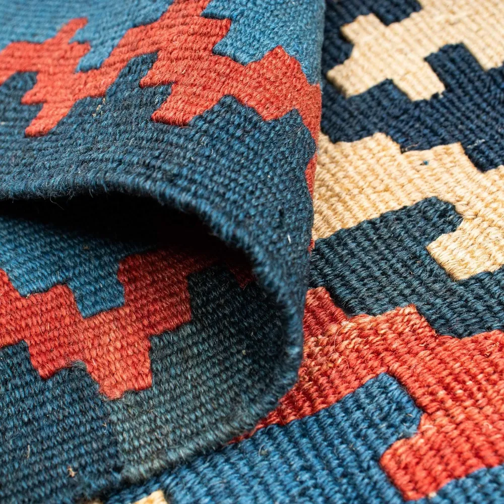 Kelimteppe - Orientalsk - 160 x 103 cm - blå