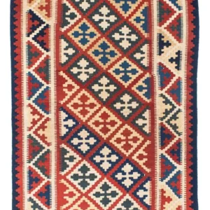 Kelimteppe - Orientalsk - 160 x 112 cm - rød