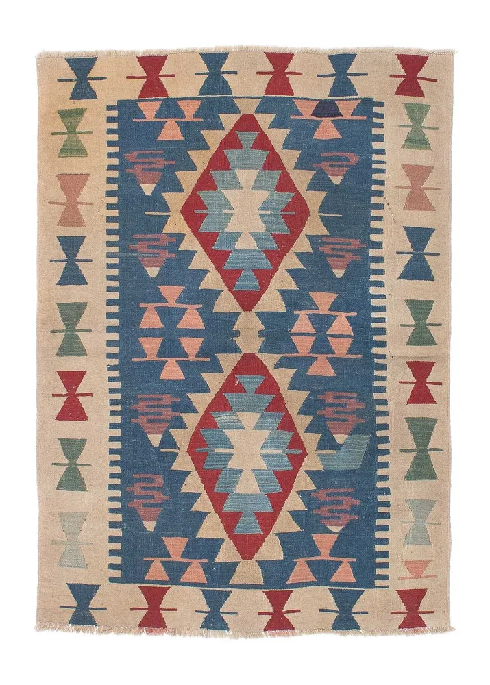 Kelimteppe - Orientalsk - 160 x 115 cm - blå