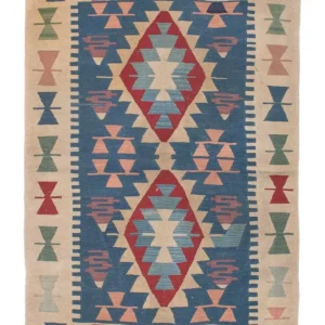 Kelimteppe - Orientalsk - 160 x 115 cm - blå