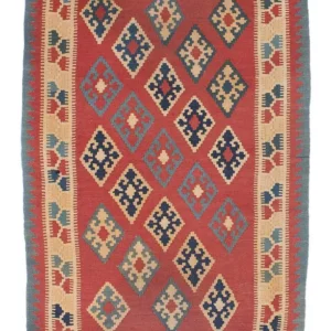 Kelimteppe - Orientalsk - 161 x 96 cm - mørk rød