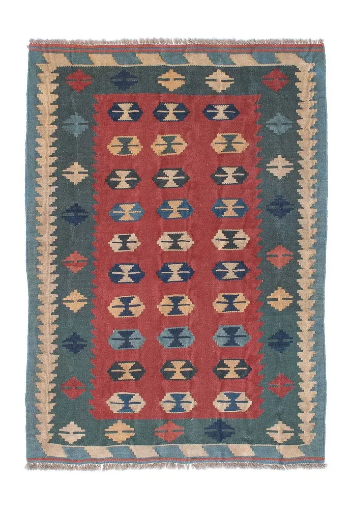 Kelimteppe - Orientalsk - 163 x 112 cm - mørk rød