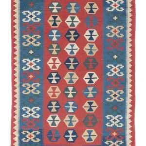 Kelimteppe - Orientalsk - 167 x 113 cm - blå