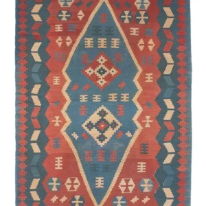 Kelimteppe - Orientalsk - 167 x 114 cm - blå