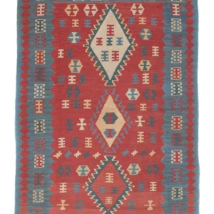 Kelimteppe - Orientalsk - 168 x 113 cm - mørk rød