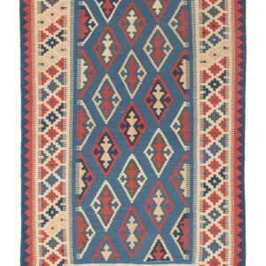 Kelimteppe - Orientalsk - 168 x 114 cm - blå