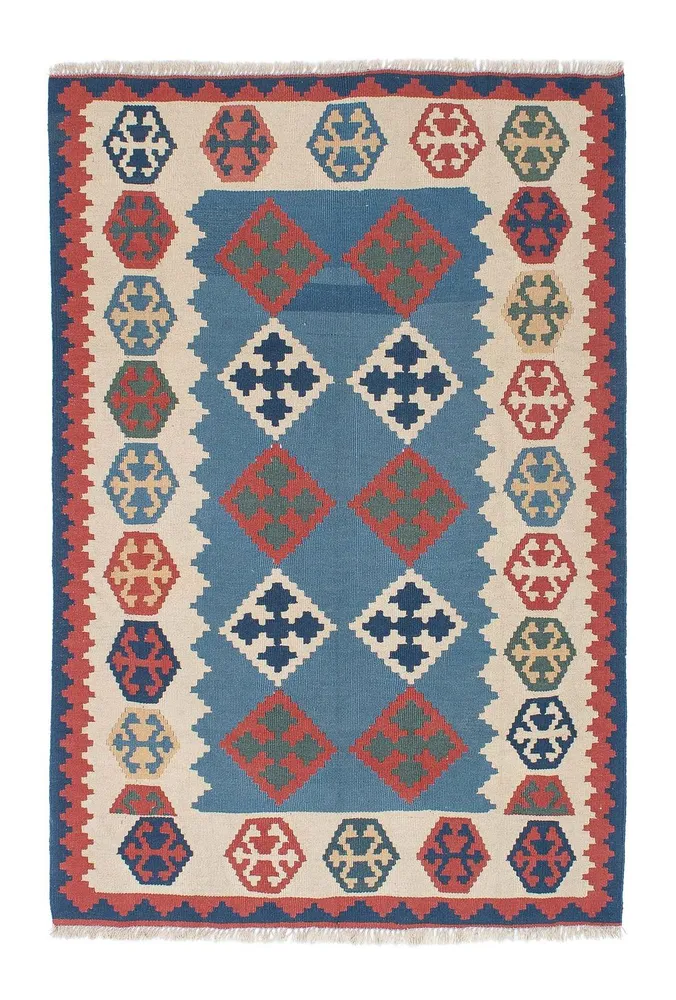 Kelimteppe - Orientalsk - 168 x 115 cm - blå