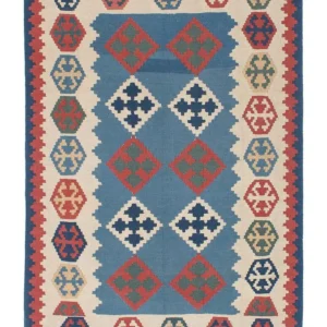 Kelimteppe - Orientalsk - 168 x 115 cm - blå