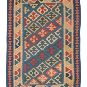 Kelimteppe - Orientalsk - 168 x 118 cm - blå
