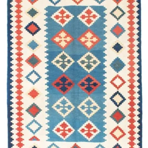 Kelimteppe - Orientalsk - 168 x 122 cm - blå