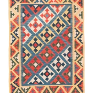 Kelimteppe - Orientalsk - 168 x 128 cm - blå