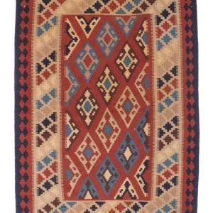Kelimteppe - Orientalsk - 170 x 114 cm - mørk rød