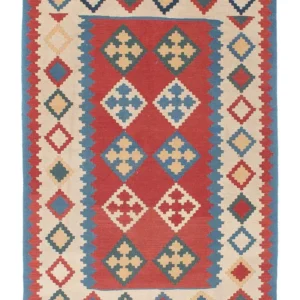 Kelimteppe - Orientalsk - 172 x 117 cm - mørk rød