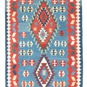 Kelimteppe - Orientalsk - 173 x 118 cm - blå