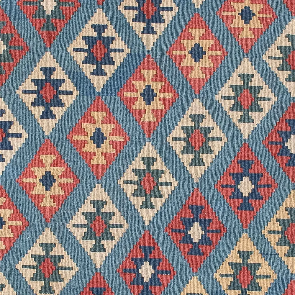 Kelimteppe - Orientalsk - 174 x 123 cm - blå