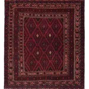 Kelimteppe - Orientalsk - 174 x 149 cm - mørk rød