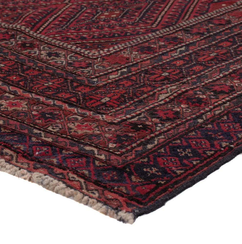 Kelimteppe - Orientalsk - 174 x 149 cm - mørk rød