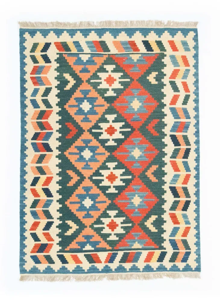 Kelimteppe - Orientalsk - 177 x 130 cm - blå