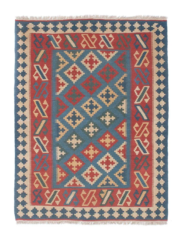 Kelimteppe - Orientalsk - 178 x 128 cm - blå