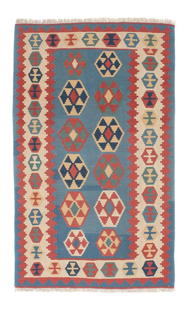 Kelimteppe - Orientalsk - 179 x 108 cm - blå