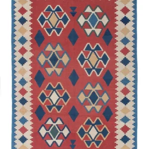 Kelimteppe - Orientalsk - 180 x 120 cm - mørk rød