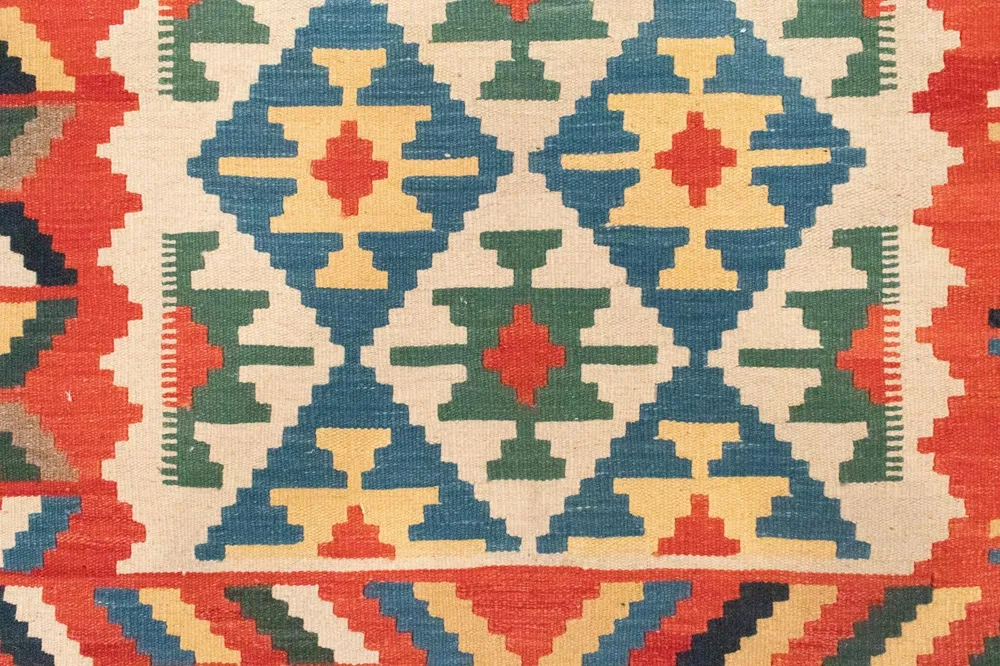 Kelimteppe - Orientalsk - 180 x 123 cm - oransje