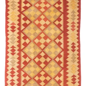 Kelimteppe - Orientalsk - 182 x 125 cm - oransje
