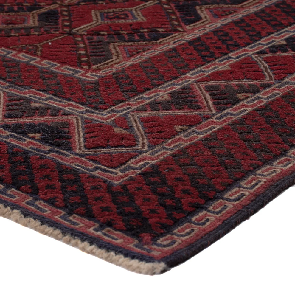 Kelimteppe - Orientalsk - 182 x 153 cm - mørk rød