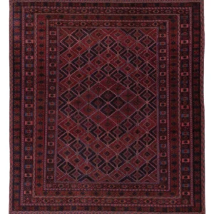 Kelimteppe - Orientalsk - 182 x 155 cm - mørk rød