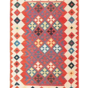 Kelimteppe - Orientalsk - 183 x 120 cm - oransje