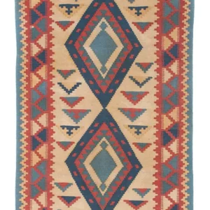 Kelimteppe - Orientalsk - 184 x 117 cm - lysebrun