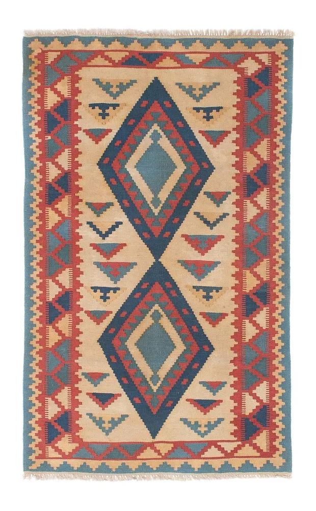 Kelimteppe - Orientalsk - 184 x 117 cm - lysebrun