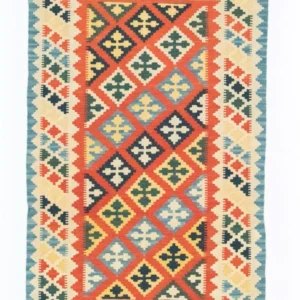 Kelimteppe - Orientalsk - 184 x 118 cm - oransje