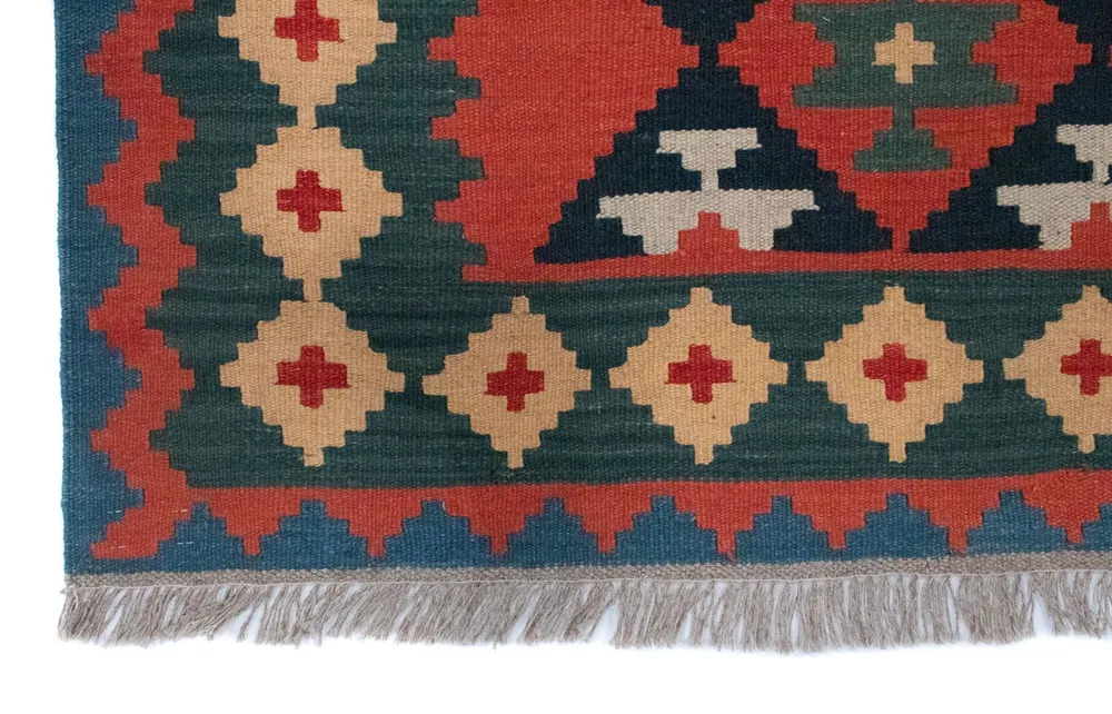 Kelimteppe - Orientalsk - 184 x 120 cm - oransje