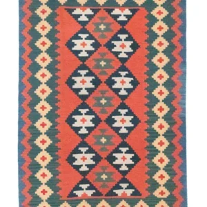 Kelimteppe - Orientalsk - 184 x 120 cm - oransje
