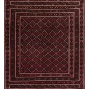 Kelimteppe - Orientalsk - 184 x 155 cm - mørk rød