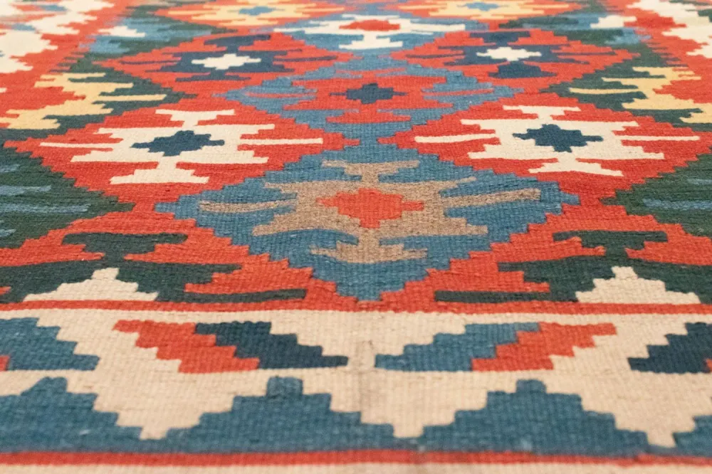 Kelimteppe - Orientalsk - 185 x 119 cm - oransje