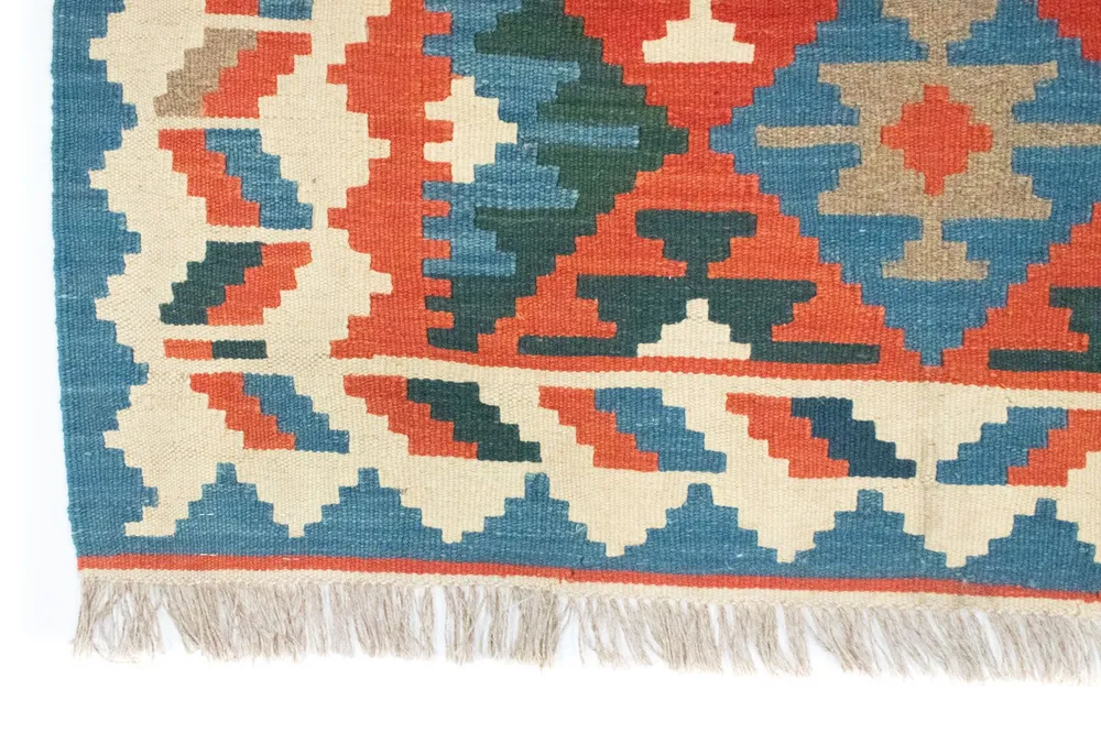Kelimteppe - Orientalsk - 185 x 119 cm - oransje