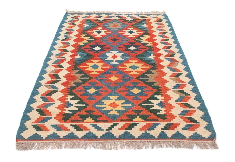 Kelimteppe - Orientalsk - 185 x 119 cm - oransje