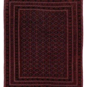 Kelimteppe - Orientalsk - 186 x 147 cm - mørk rød