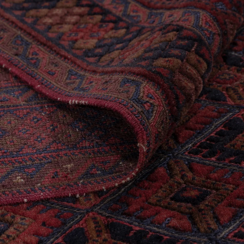 Kelimteppe - Orientalsk - 186 x 147 cm - mørk rød