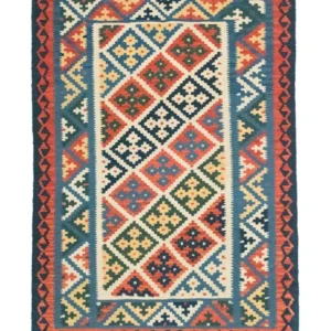 Kelimteppe - Orientalsk - 187 x 127 cm - oransje