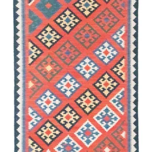 Kelimteppe - Orientalsk - 188 x 123 cm - oransje