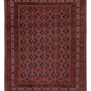 Kelimteppe - Orientalsk - 188 x 142 cm - mørk rød