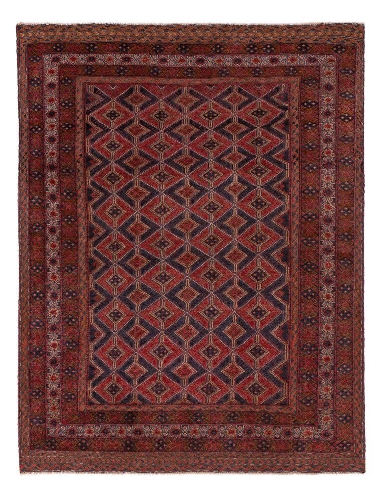 Kelimteppe - Orientalsk - 188 x 142 cm - mørk rød